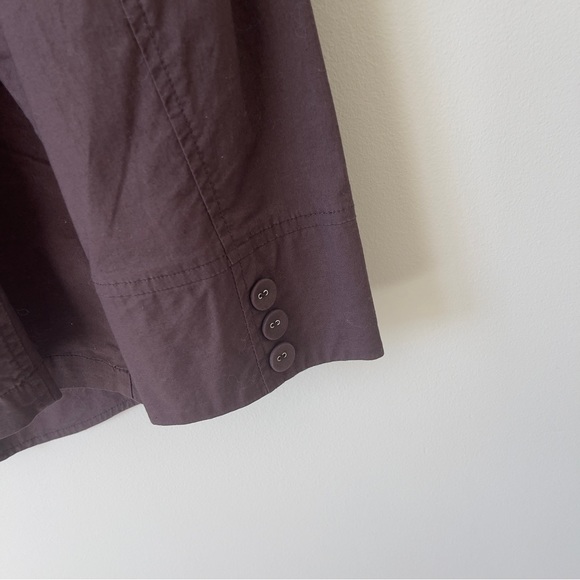 EUC INC International Concepts 3/4 sleeves Chocolate Brown Military Style Blazer - Picture 5 of 7